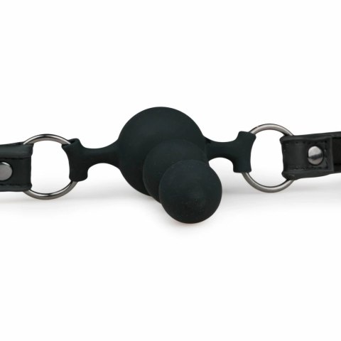 EasyToys Ball Gag silikonowy z regulowanym paskiem czarny EasyToys Ball Gag silikonowy z regulowanym paskiem czarny