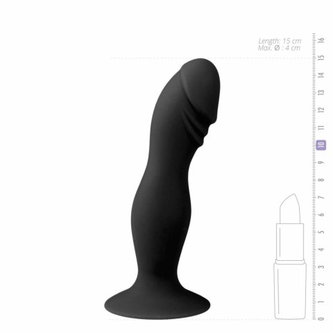 EasyToys Czarna Sonda Anatomiczna Silikonowa z Przyssawką 19 cm EasyToys Czarna Sonda Anatomiczna Silikonowa z Przyssawką 19 cm