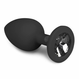 EasyToys Korek analny anatomiczny silikonowy Small Czarny z kryształem