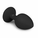 EasyToys Korek analny anatomiczny silikonowy Small Czarny z kryształem