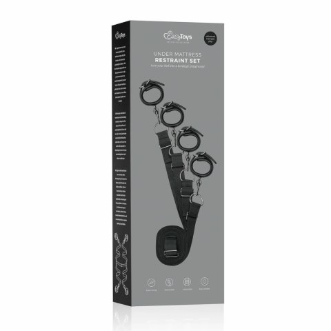 EasyToys System Mocujących Pasow Pod Materac z Regulacją, Czarny EasyToys System Mocujących Pasow Pod Materac z Regulacją, Czarny