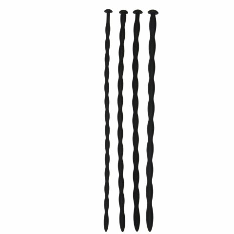 EasyToys Zestaw silikonowych aplikatorow intymnych, 5 rozmiarow, czarny