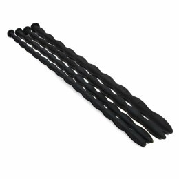 EasyToys Zestaw silikonowych aplikatorow intymnych, 5 rozmiarow, czarny