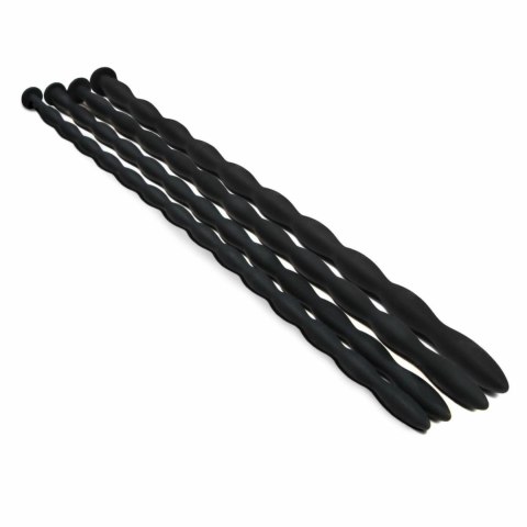 EasyToys Zestaw silikonowych aplikatorow intymnych, 5 rozmiarow, czarny EasyToys Zestaw silikonowych aplikatorow intymnych, 5 rozmiarow, czarny