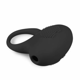EasyToys silikonowy pierścień wibrujący z wypustkami, czarny