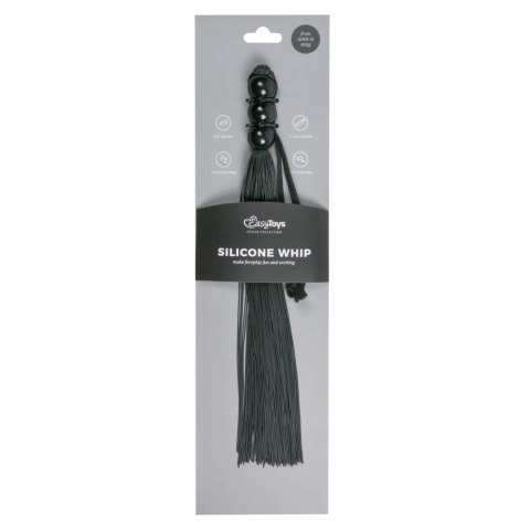 Ouch! Czarna silikonowa biczownica z ergonomicznym uchwytem 45 cm Ouch! Czarna silikonowa biczownica z ergonomicznym uchwytem 45 cm