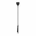 Ouch! Czarna skorzana batuta z metalowymi wykończeniami 45 cm