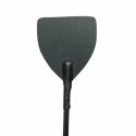 Ouch! Czarna skorzana batuta z metalowymi wykończeniami 45 cm