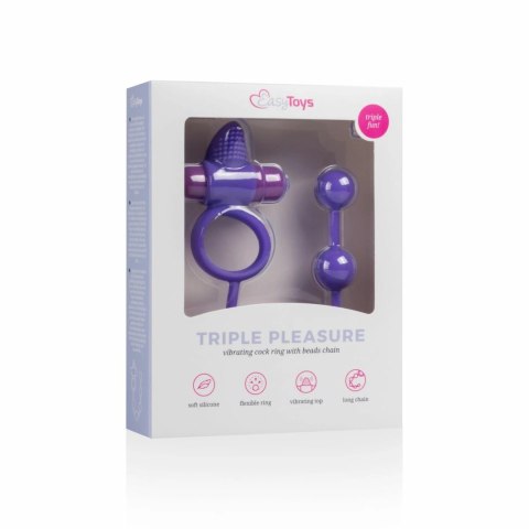 Pretty Love Triple Pleasure - wielofunkcyjny pierścień wibracyjny z trzema strefami stymulacji Pretty Love Triple Pleasure - wielofunkcyjny pierścień wibracyjny z trzema strefami stymulacji