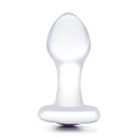 Glas Bling Bling - szklane akcesorium analne z kryształową bazą 8,9 cm