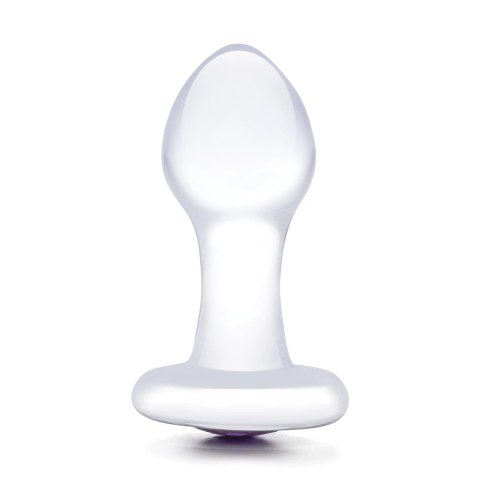 Glas Bling Bling - szklane akcesorium analne z kryształową bazą 8,9 cm