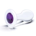 Glas Bling Bling - szklane akcesorium analne z kryształową bazą 8,9 cm