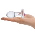 Glas Bling Bling - szklane akcesorium analne z kryształową bazą 8,9 cm