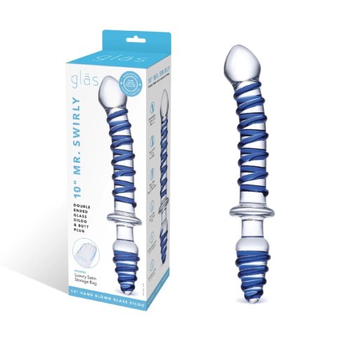Glas Mr. Swirly Double Ended - szklany model dwustronny 25,4 cm Glas Mr. Swirly Double Ended - szklany model dwustronny 25,4 cm