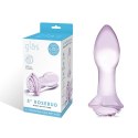 Glas Rosebud - szklany model intymny z rożową bazą, 12,7 cm