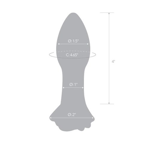 Glas Rosebud - szklany model intymny z rożową bazą, 12,7 cm Glas Rosebud - szklany model intymny z rożową bazą, 12,7 cm