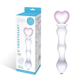 Glas Sweetheart - szklany model intymny z uchwytem w kształcie serca 20,3 cm
