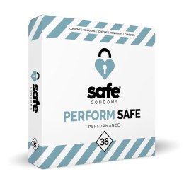 Safe Perform 36 szt. - prezerwatywy opoźniające, lateksowe, 56 mm