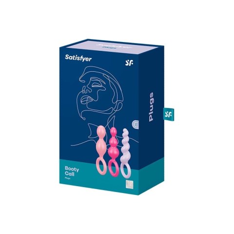 Satisfyer Booty Call Plugs Zestaw 3 silikonowych modeli Multi Color Satisfyer Booty Call Plugs Zestaw 3 silikonowych modeli Multi Color