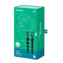 Satisfyer Love Beads Black - Zestaw 2 silikonowych sznurow w czerni
