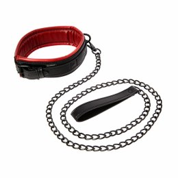Sportsheets Saffron Leash & Collar - komplet obroży i smyczy z ekoskory