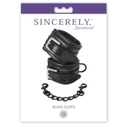 Sportsheets Sincerely Bling Cuffs eleganckie kajdanki z cyrkoniami 25,4 cm