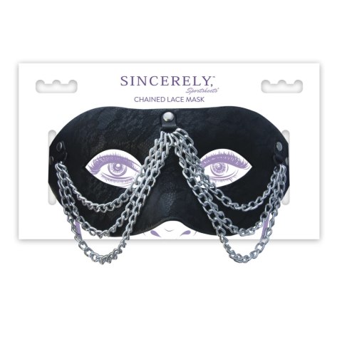 Sportsheets Sincerely Chained Lace Mask - maska z koronką i łańcuszkami Sportsheets Sincerely Chained Lace Mask - maska z koronką i łańcuszkami