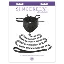 Sportsheets Sincerely Lace Posture Collar & Leash - koronkowy zestaw z gorsetowym sznurowaniem