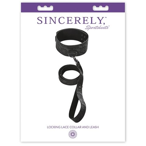 Sportsheets Sincerely Locking Lace Collar & Leash - ozdobna obroża z koronką 50 cm Sportsheets Sincerely Locking Lace Collar & Leash - ozdobna obroża z koronką 50 cm
