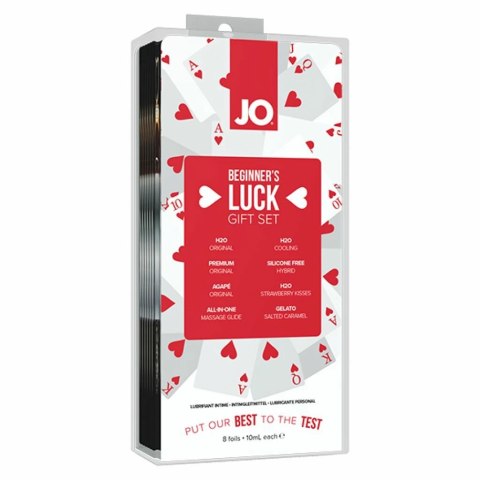 System JO Beginners Luck Zestaw Lubrykantow Prezentowy 8x10ml Mix System JO Beginners Luck Zestaw Lubrykantow Prezentowy 8x10ml Mix