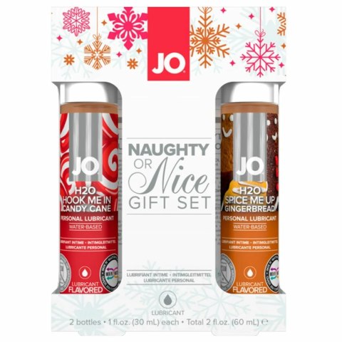 System JO Naughty or Nice Zestaw 2 Lubrykanty 30 ml Candy Cane & Gingerbread