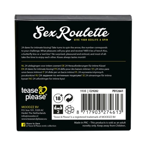 Tease & Please Sex Roulette Kiss - gra towarzyska, 24 wyzwania, 12x12cm Tease & Please Sex Roulette Kiss - gra towarzyska, 24 wyzwania, 12x12cm