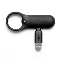 Tenga SVR Smart Vibe Ring Plus Black - silikonowy pierścień wibrujący