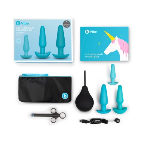 B-Vibe Anal Training & Education Set Blue - Kompletny zestaw edukacyjny, silikon B-Vibe Anal Training & Education Set Blue - Kompletny zestaw edukacyjny, silikon