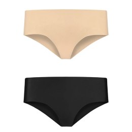 Bye Bra Invisible Hipster S 2-pack majtki bezszwowe nude & black