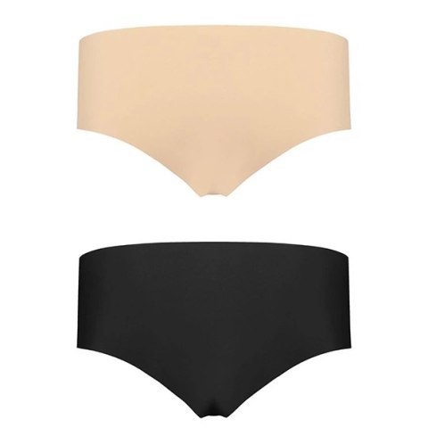 Bye Bra Invisible Hipster S 2-pack majtki bezszwowe nude & black Bye Bra Invisible Hipster S 2-pack majtki bezszwowe nude & black