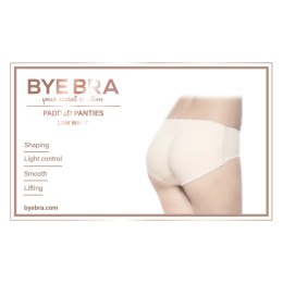 Bye Bra Padded Panties S Nude - Majtki modelujące z pianką, niski stan