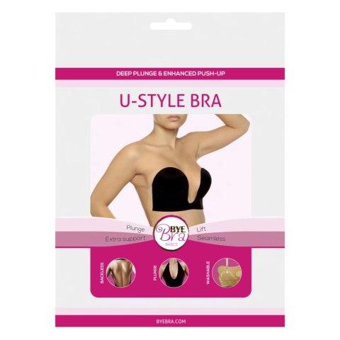 Bye Bra U-Style Bra B Czarny samoprzylepny biustonosz ze skrzydełkami Bye Bra U-Style Bra B Czarny samoprzylepny biustonosz ze skrzydełkami