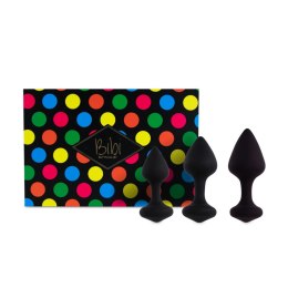 FeelzToys Bibi Black - Zestaw 3 anatomicznych wtyczek silikonowych