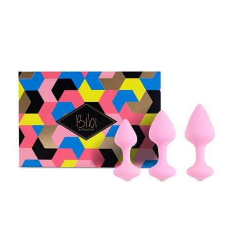 FeelzToys Bibi Pink - Zestaw trzech anatomicznych korkow silikonowych FeelzToys Bibi Pink - Zestaw trzech anatomicznych korkow silikonowych