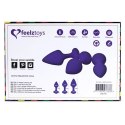 FeelzToys Bibi Purple - Zestaw 3 elastycznych zatyczek, silikon
