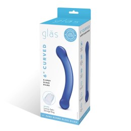 Glas Curved G-Spot Blue - szklany aplikator anatomiczny 15 cm