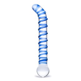 Glas Mr. Swirly - szklany aplikator zakrzywiony, spiralna tekstura, 16 cm