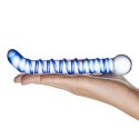 Glas Mr. Swirly - szklany aplikator zakrzywiony, spiralna tekstura, 16 cm