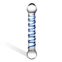 Glas Spiral - szklana forma intymna z teksturą spiralną 16 cm