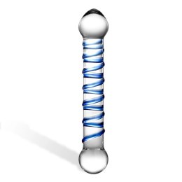 Glas Spiral - szklana forma intymna z teksturą spiralną 16 cm
