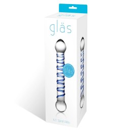 Glas Spiral - szklana forma intymna z teksturą spiralną 16 cm