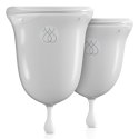 Jimmyjane Menstrual Cups Clear silikonowe kubeczki menstruacyjne 2 rozmiary