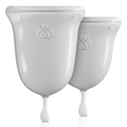 Jimmyjane Menstrual Cups Clear silikonowe kubeczki menstruacyjne 2 rozmiary