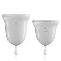 Jimmyjane Menstrual Cups Clear silikonowe kubeczki menstruacyjne 2 rozmiary